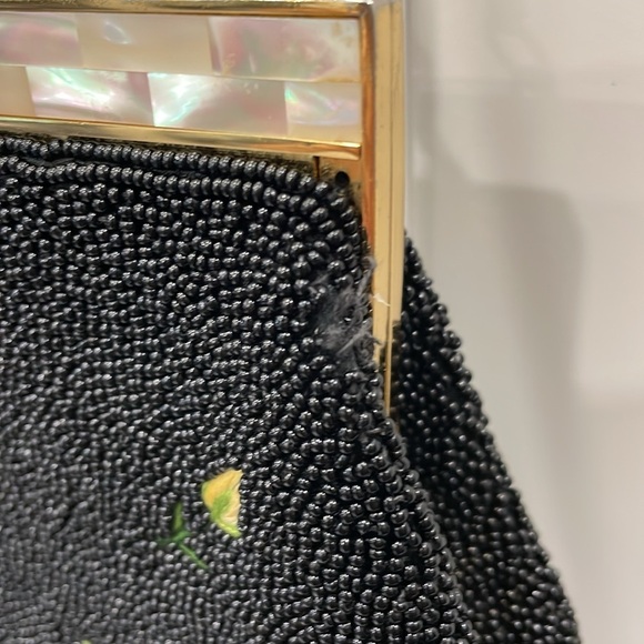 Vintage Glass Beaded/Embroidered Handbag - Picture 4 of 14